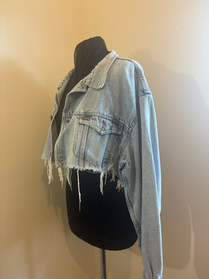 Vintage Style Cropped Denim Jacket