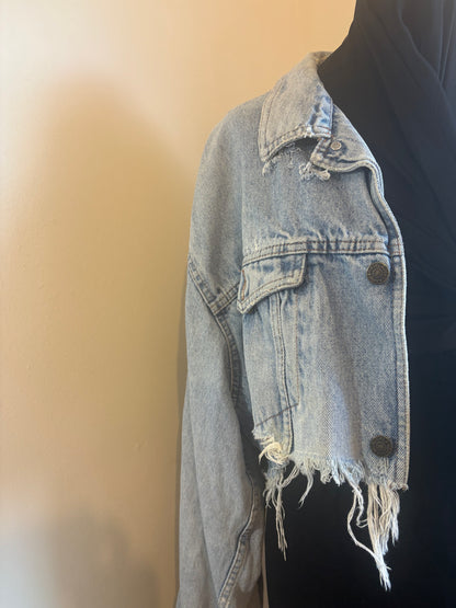 Vintage Style Cropped Denim Jacket