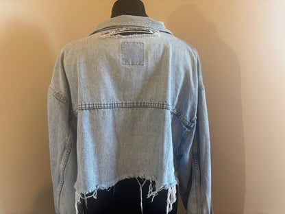 Vintage Style Cropped Denim Jacket