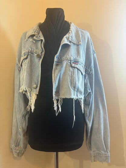 Vintage Style Cropped Denim Jacket