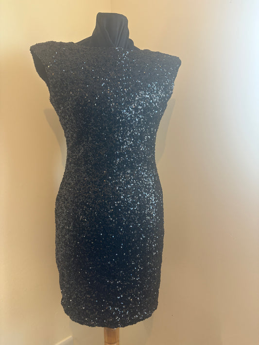 Soky & Soka Black Sequin Sleeveless Cocktail Dress – Preloved