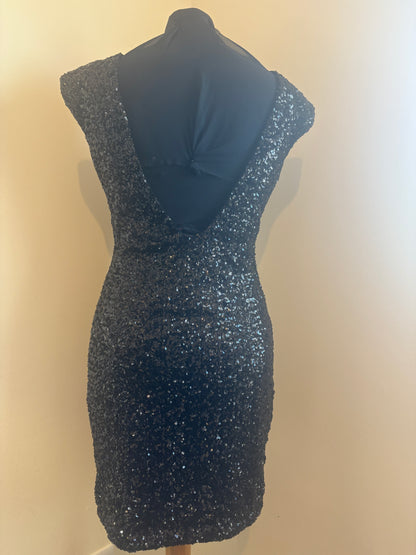 Soky & Soka Black Sequin Sleeveless Cocktail Dress – Preloved