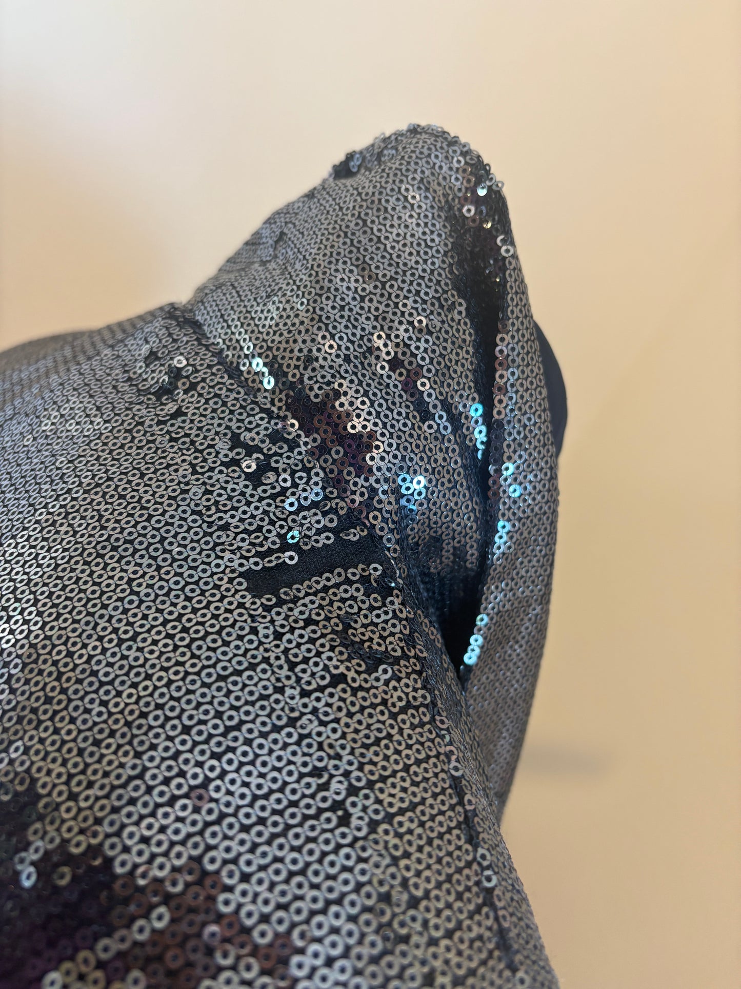 Silver Paraphrase Sequin Cropped Blazer