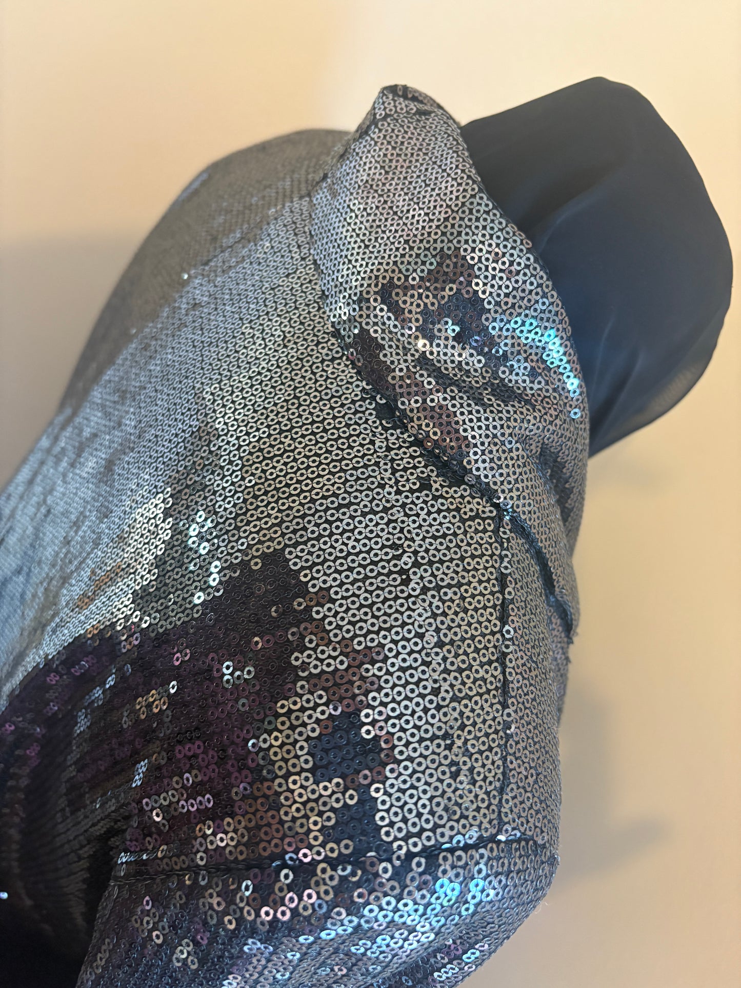 Silver Paraphrase Sequin Cropped Blazer