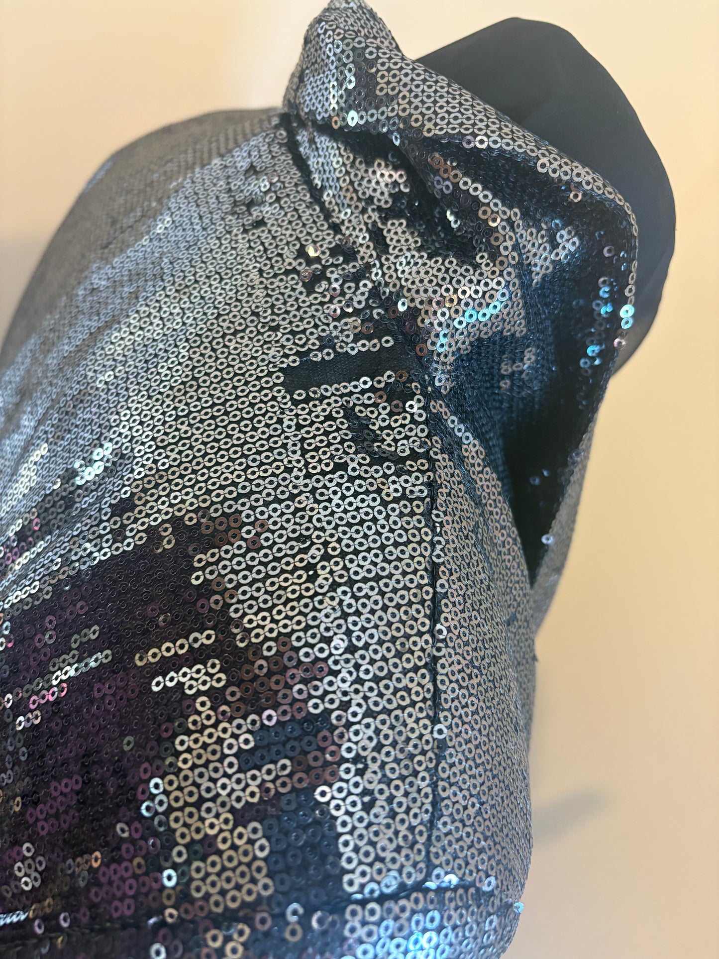 Silver Paraphrase Sequin Cropped Blazer