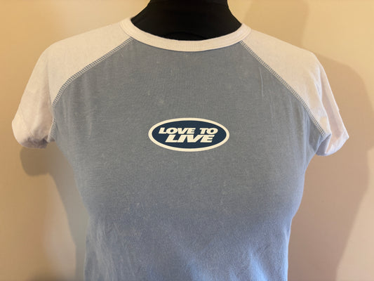 Pull & Bear “Love to Live” Two-Tone Fitted Tee (Teen edition)