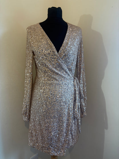 Retro & Iconé Sequin Wrap Dress