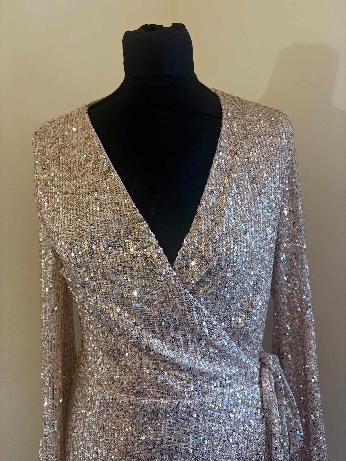 Retro & Iconé Sequin Wrap Dress