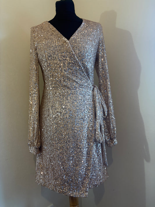 Retro & Iconé Sequin Wrap Dress