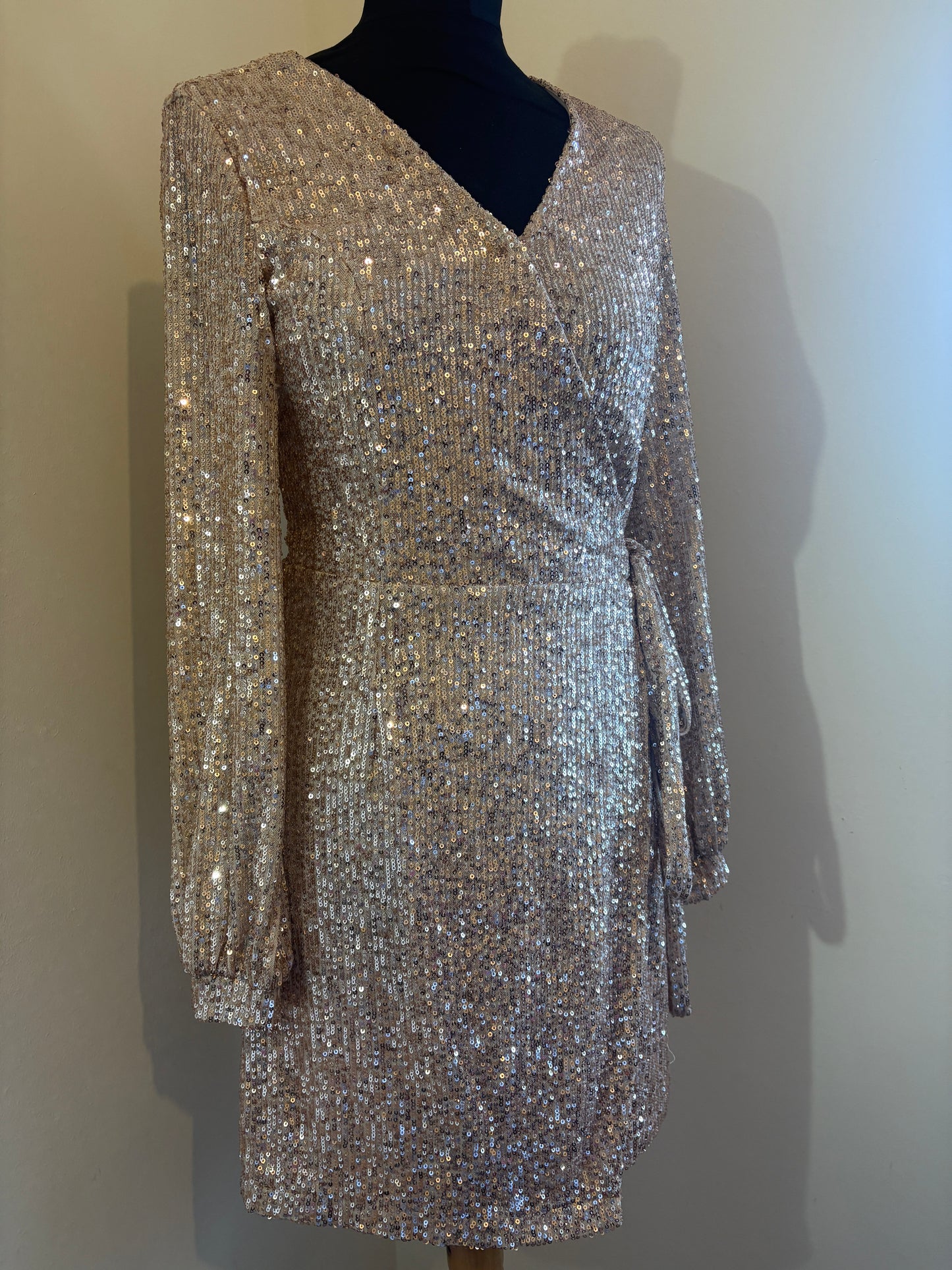 Retro & Iconé Sequin Wrap Dress