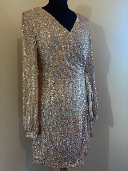 Retro & Iconé Sequin Wrap Dress