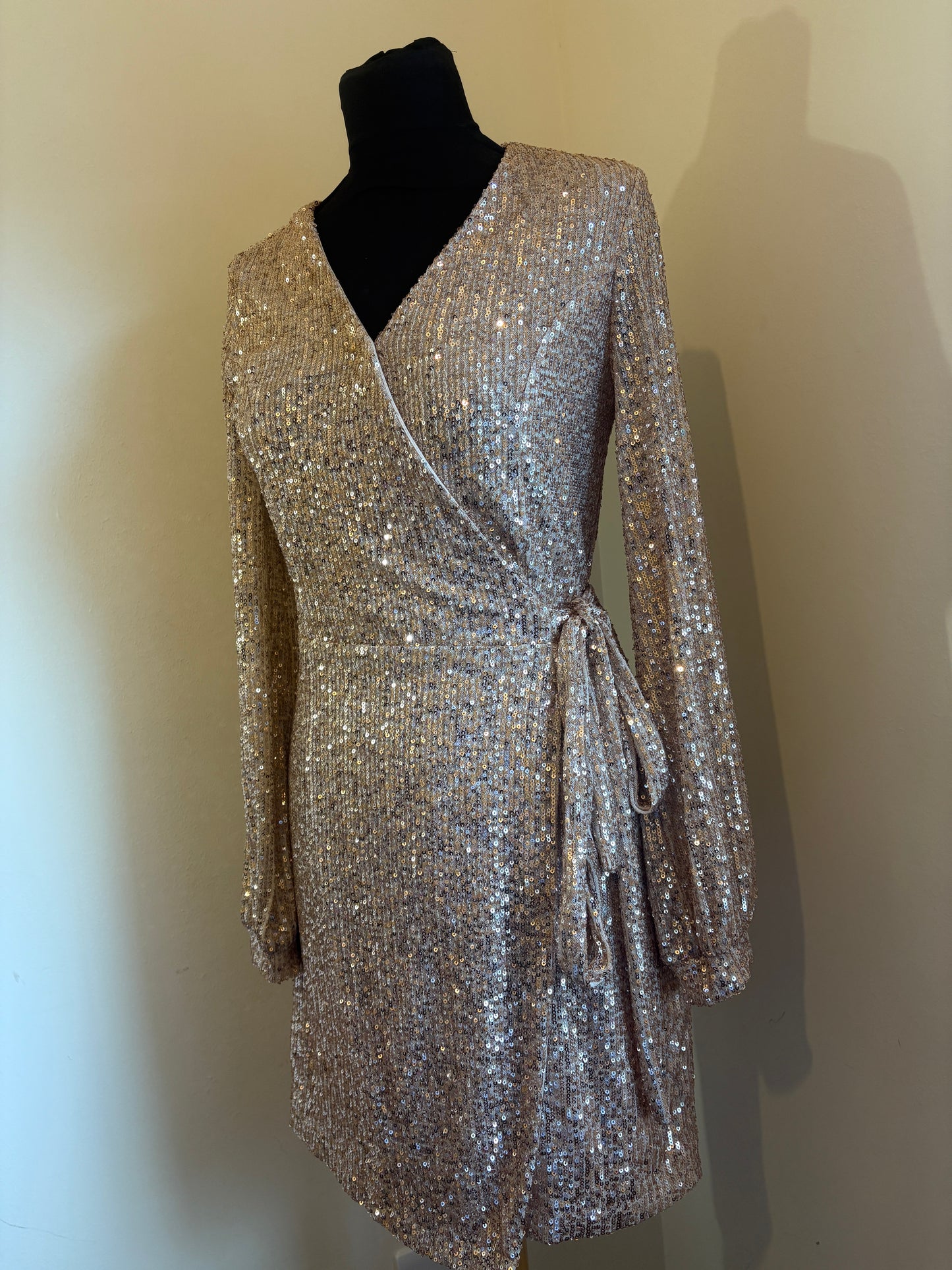 Retro & Iconé Sequin Wrap Dress