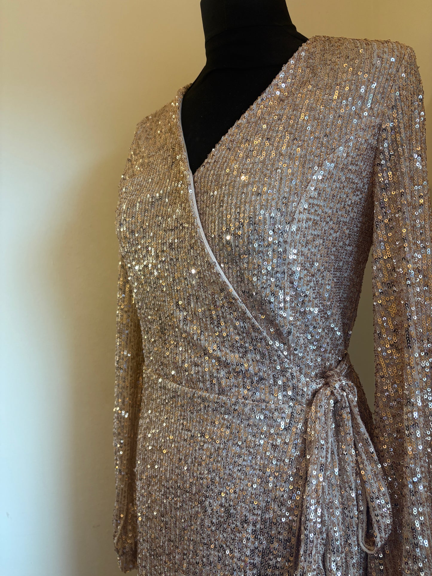 Retro & Iconé Sequin Wrap Dress