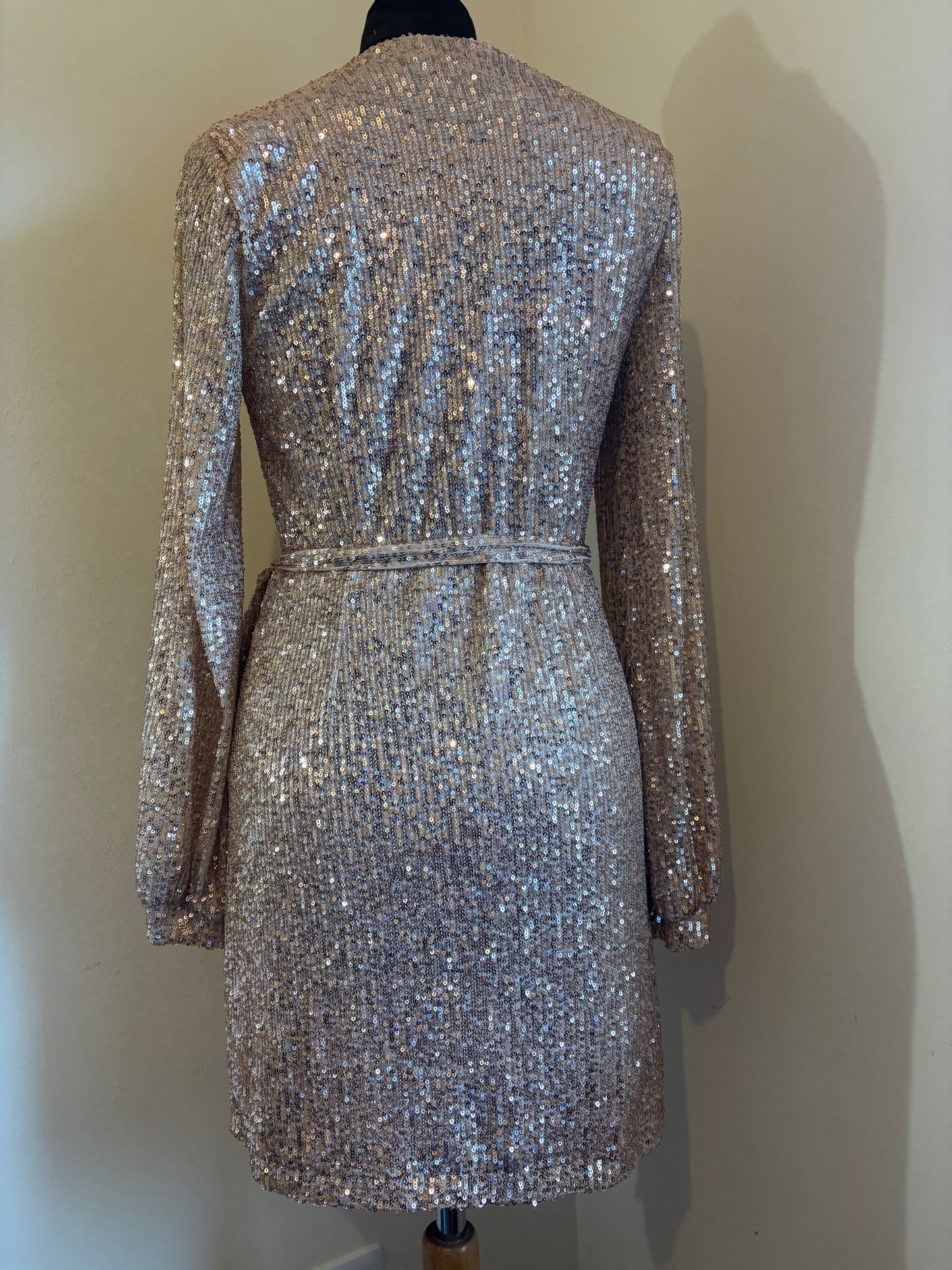 Retro & Iconé Sequin Wrap Dress