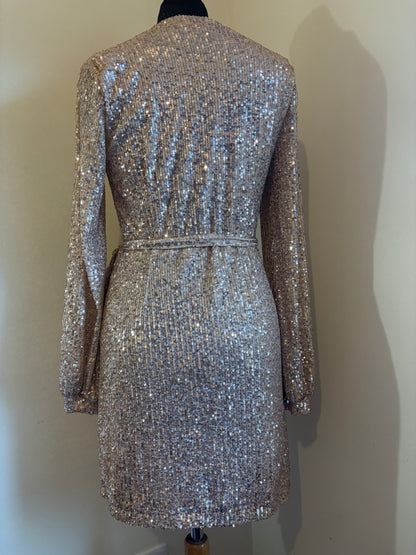 Retro & Iconé Sequin Wrap Dress