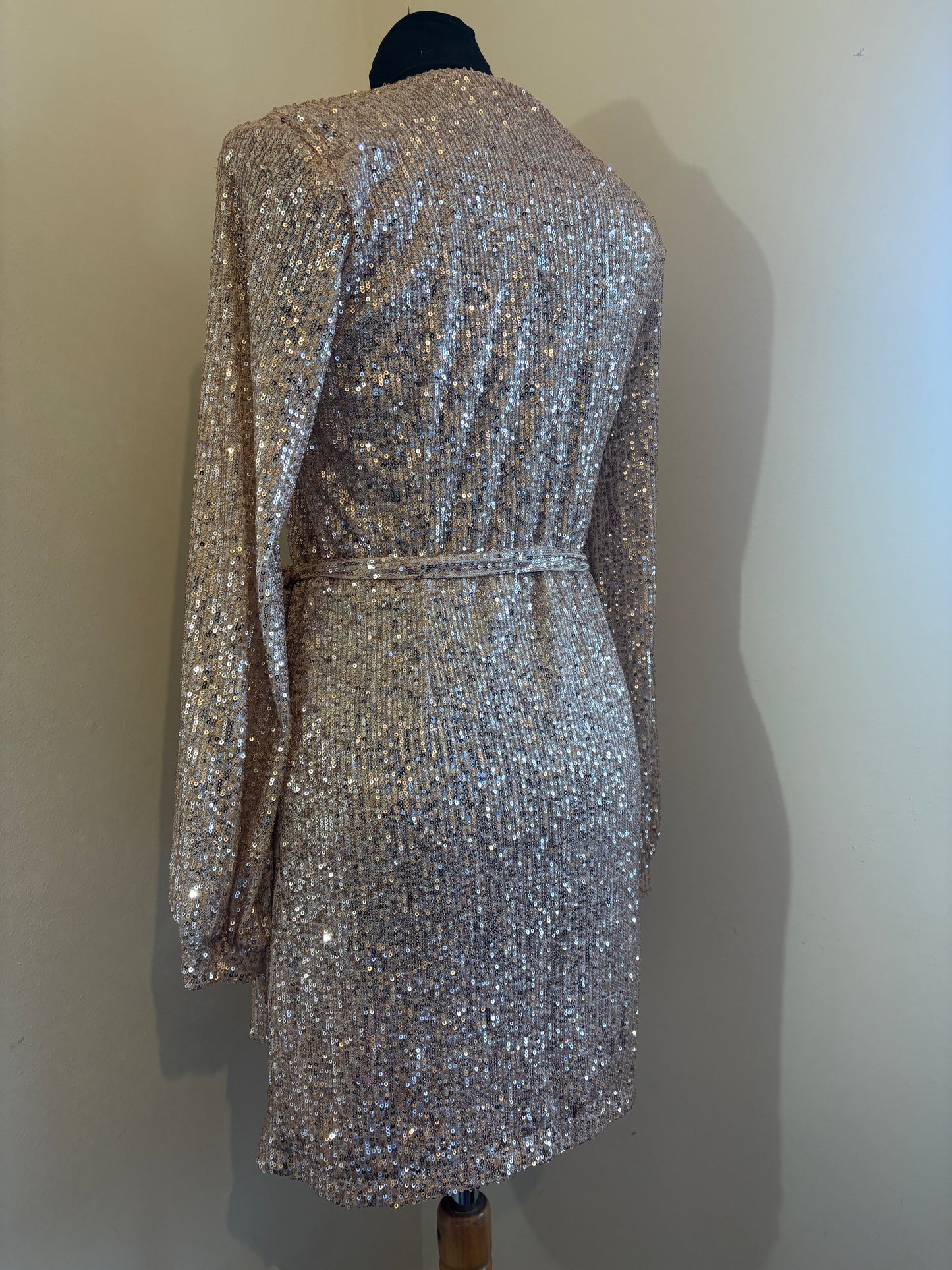 Retro & Iconé Sequin Wrap Dress