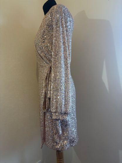 Retro & Iconé Sequin Wrap Dress