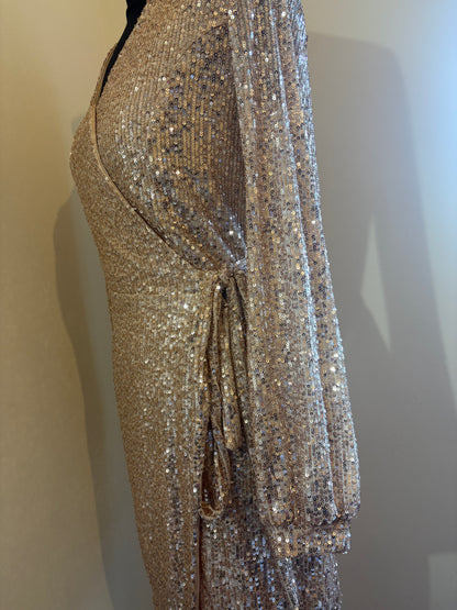 Retro & Iconé Sequin Wrap Dress