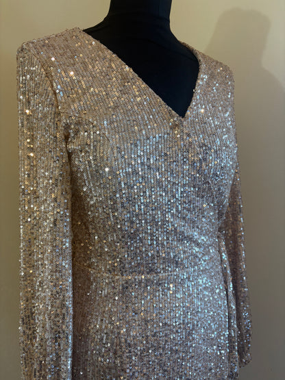 Retro & Iconé Sequin Wrap Dress
