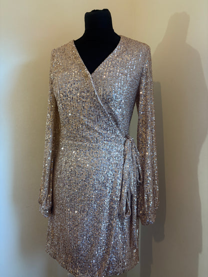 Retro & Iconé Sequin Wrap Dress