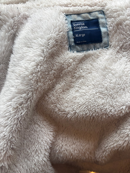 Classic Vintage Style Sherpa-Lined Denim Jacket